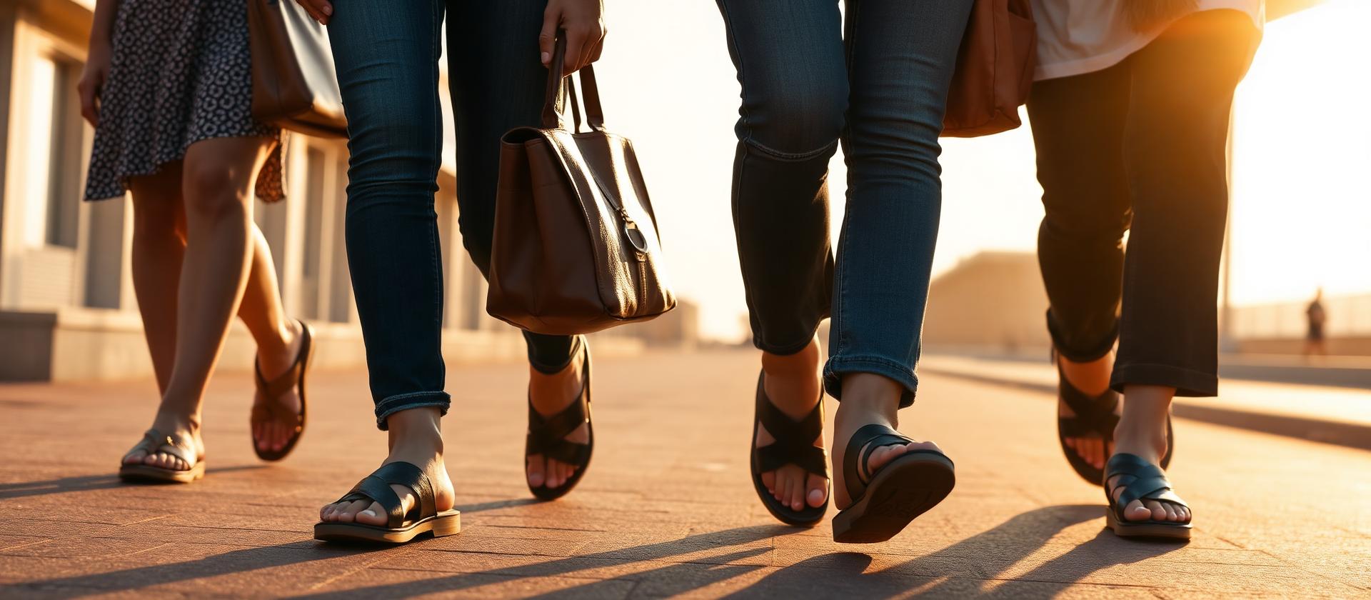 A family walking together in Solezy footwear